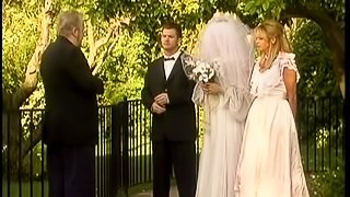 Horny bride is fucked silly by a guy with a large cock