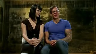 Hot brunette girl chains a guy and toys his ass deep
