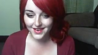 girl with big love melons plays around