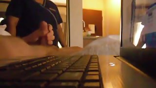 Maid come in for the quick cum show