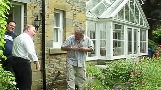 Threesome with a chubby granny wearing sexy black lingerie