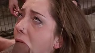 Slutty Babe Gets A Brutal Gangbang From Horny Guys