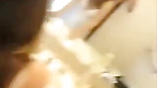 Spanish brunette hair hair  immature gets it from behind