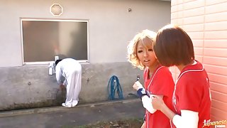 Asian model gets a hot gangbang in the classroom