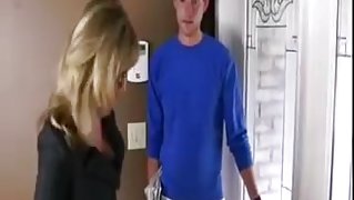 stepMom sex education for her stepson to go to college