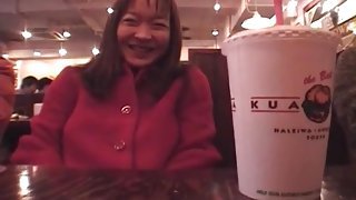 Japanese girl flashes in public and masturbates