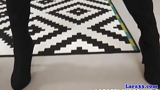 Wicked MILF takes a long white dick in her pink snatch