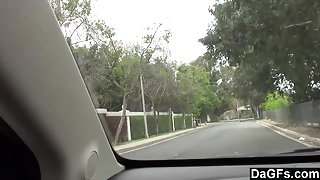 Dagfs  Sexy Hitchhiker Sucks Cock for a Ride