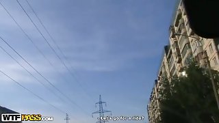 Gorgeous  immature has sex on the roof