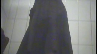 Amateur fem gives topless and pantieless view on spy cam