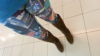 patterned  spandex cameltoe