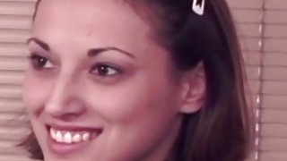 Smalltitted vintage babe strips before sex