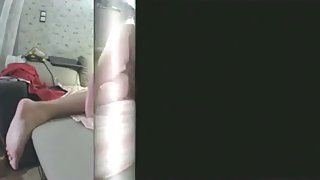 Making  a sextape with the gf on the couch