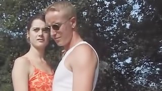 Karina gets her pussy fingered and drilled in a car