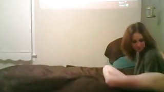 Horny girl girl rides a dick