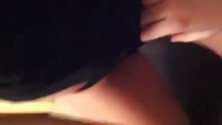 Very Cute Darksome Brown  immature Blows Her BF's Knob Close Up On Cam