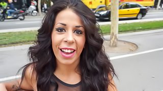 Sparkling clit piercing on a trashy chick getting fucked