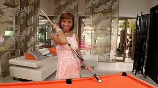 Tina Hot and Roxana B play with a fortunate lover's cock