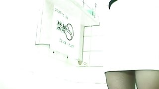 Girl in fishnets with very bushy nub piss cam closeups