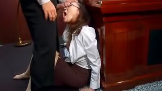 Blowjob at work along naughty Japanese Ibuki