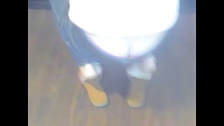 Wonderful and candid street shots of babe in low jeans