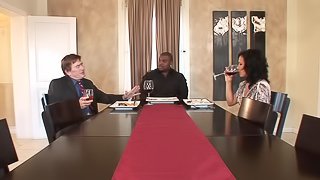 Cute brunette wife gets pinned Hardcore in interracial cuckold scene