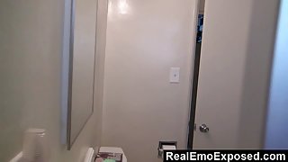 RealEmoExposed  Everytime he takes a shower she comes to suck his cock
