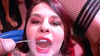 Pissy encounter for two chubby sluts