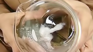 Cute cum-covering compilation with Japanese chick