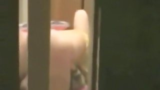 Voyeur tapes the neighbor girl having sex with her bf through the bedroom window