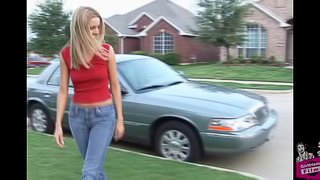 Blonde dykes scissoring while a cutie watches them