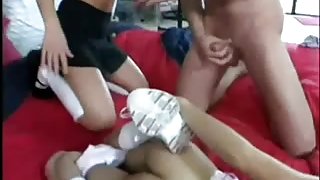 Tiny Asian Teen Kitty Sucks A Load From Ashley's Asshole