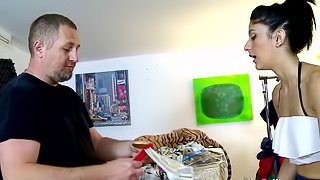 Megan Hot loves playing with toys and riding a fat prick
