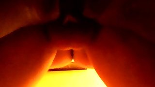 White guy pounds  ebony wet pussy from back and she squirts