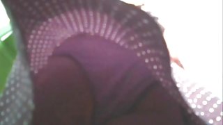 51.Upskirt2011 -  Dotted dress and tight panties