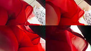 Best upskirt video of a plump hottie with g-string