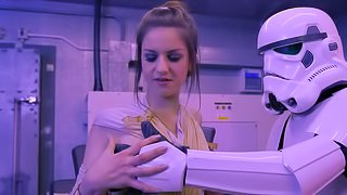 Incredible porn film as a parody of Star Wars movies