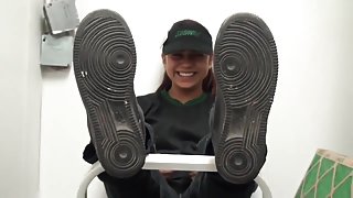 Sweaty subway feet
