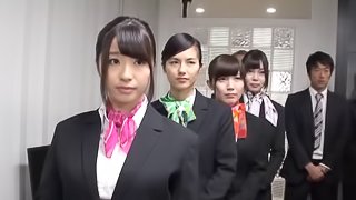 Office workers from the Far East going wild over the stiffest cocks