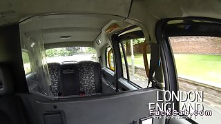 Cab driver fucks huge tits pornstar on security cams