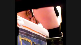 Innocent babe with sexy ass is peeing