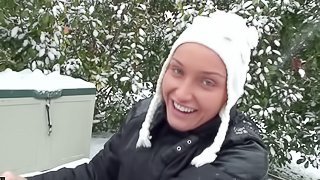 Snowballing fun with the lovable Kathia