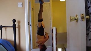 Slave Slut hunged upside down &amp; used