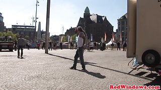 Punk dutch hooker riding tourist cock