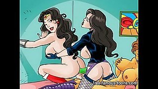 Famous cartoon superheroes porn parody