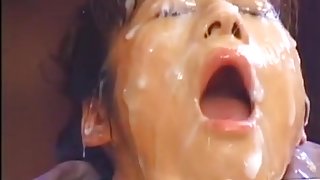 Japanese bukkake cum-in-mouth  gokkun uncensored