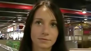 Sexy Brunette Sucking And Fucking In Public