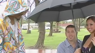 Really cute wife Angel Cummings takes big black dick