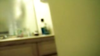 Doll waving her soft booty on hidden shower camera