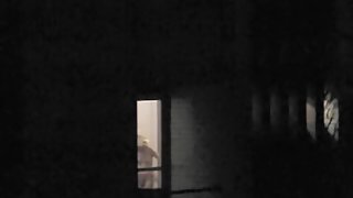 Try to see neighbor nudity through balcony window